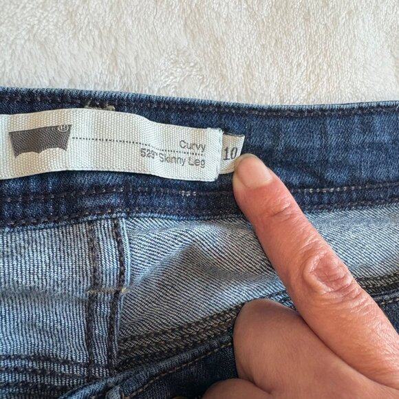 Levis Curvy 529 Womens Skinny Leg Jeans Size 10 Mid-Rise Stretch Blue Denim - Picture 3 of 12
